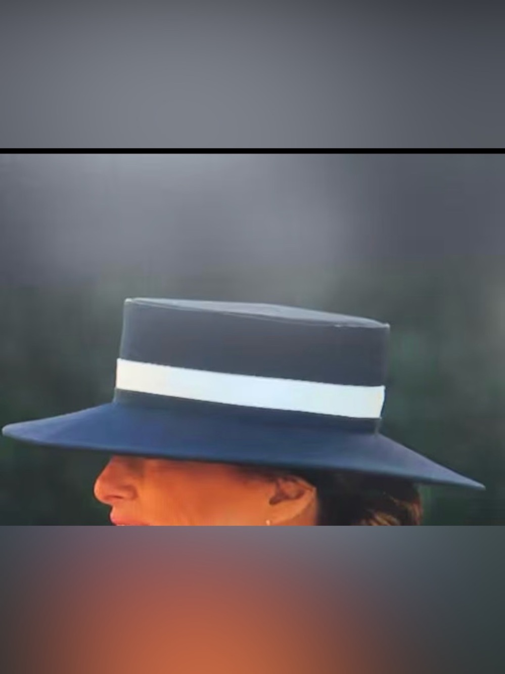 Black Wide-Brim Women's Fedora Hat with White Band